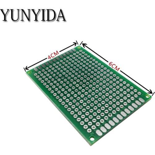 12-04 free shipping 5pcs 4x6cm Double Side Prototype PCB Universal Printed Circuit Board