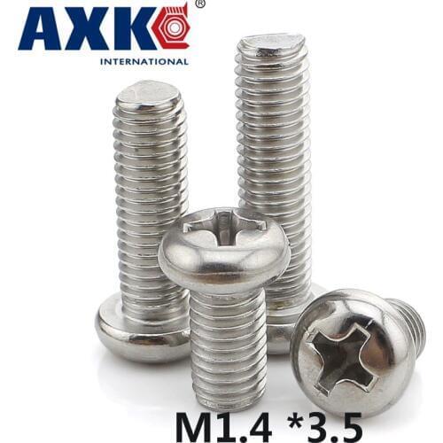 2021 Limited New Arrival 180pcs Round Machine Screw Pm [nickel] Electronic Screws Micro M1.4 *3.5 Gb818