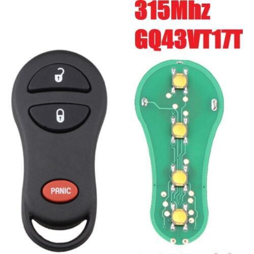 3Button 315Mhz For For Jeep Grand Cherokee GQ43VT9T Remote key Fob 1998 1999 2000 2001 2002 2003 2004