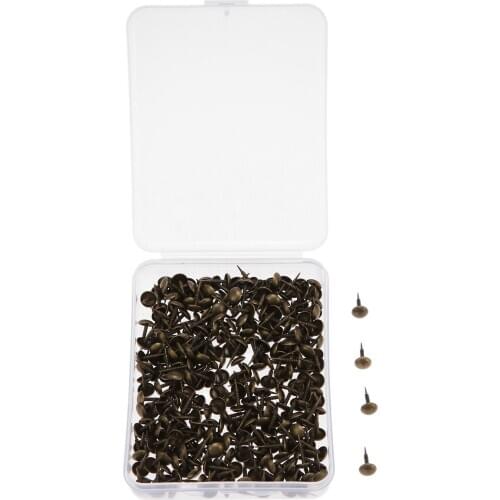 300pcs 8*15mm Upholstery Nail Jewelry Wooden Box Furniture Tack Stud Pushpin Doornail Upholstery Pins Craft +Storage Box