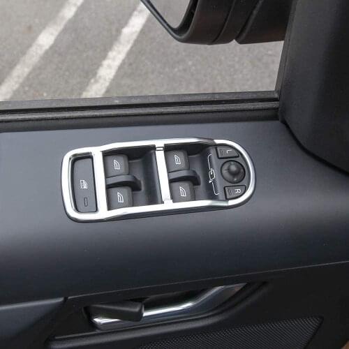 For Land Rover Freelander 2 2008-2016 ABS Chrome Interior Car Window Lift Button Switch Cover Trim 4pcs