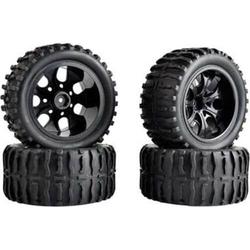 4Piece RC Rubber Sponge Tires Tyre Rim Wheel Tire For RC 1/10 Scale Models RC Cars HSP Off Road Monster Truck