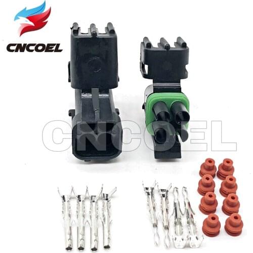 5 Set 4 Pin 12015798 12015024 Female Male Weather Electrical Wire 2.5 Delphi Connector Plug Sealed Wiring Automobile Connectors