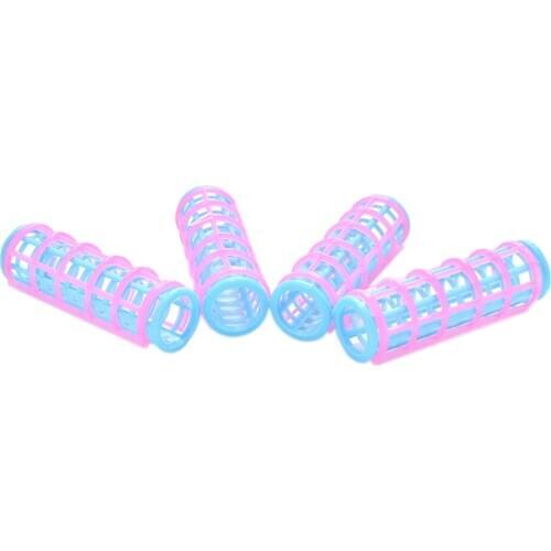 5pcs Fashion Hair Styling Roller Curler For Girl Dolls Prinecss Makeup Accessory Plastic Blue