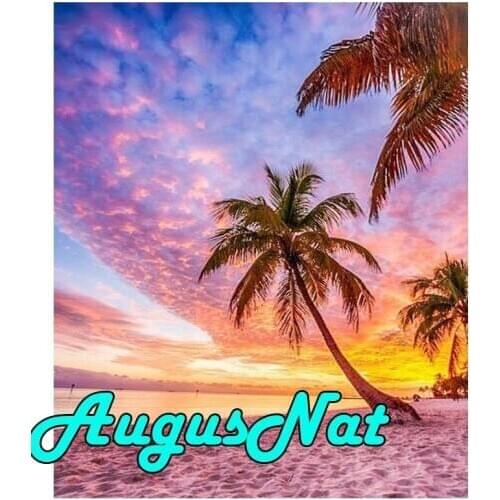 Palm diamond painting landscape beach daimond embroidery cross stitch puzzle picture sea scenery diamant mosaic sticker trees