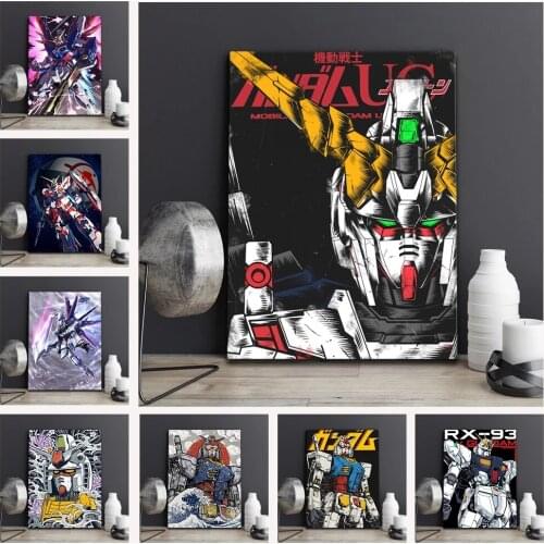 Anime Gundam Cartoon Poster Canvas Comics Vintage Printed Painting Numbers Wall Art Living Study Child Room Bedroom Home Decor