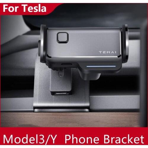 Car Cell Phone Mount For Tesla Model 3 Y Fixed Clip Safety Tesla Cell Phone Holder Stand Tesla Phone Mount Screen HUD Phone Hold