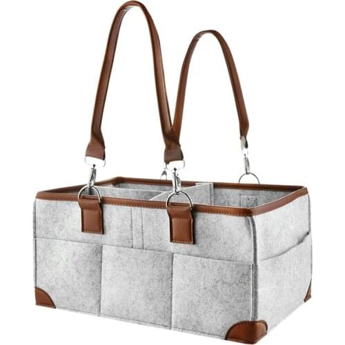 Baby Diaper Caddy Organizer Portable Storage Basket Essential Bag For Nursery Changing Table And Car Good For Storing Diapers Bo