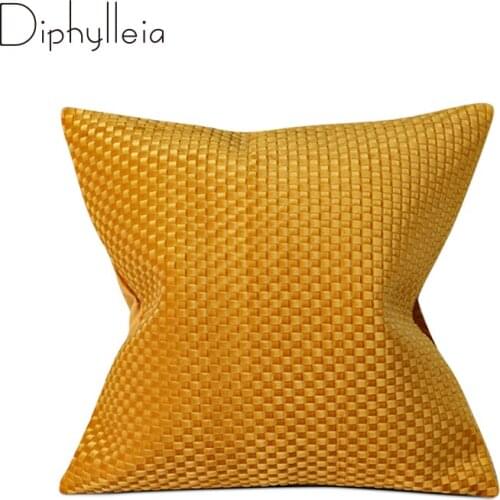 Diphylleia Distinctive Style Cushion Cover Orange Flannelette Velvet Woven Modern Fashion Luxury Sofa Pillowcase Chic Home Decor