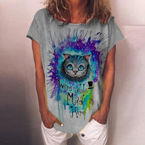 Women Plus Size O-Neck Summer Casual Shirt Women Vintage Short Sleeve Tops Womens Clothing Graphic T Shirts Harajuku Clothes New