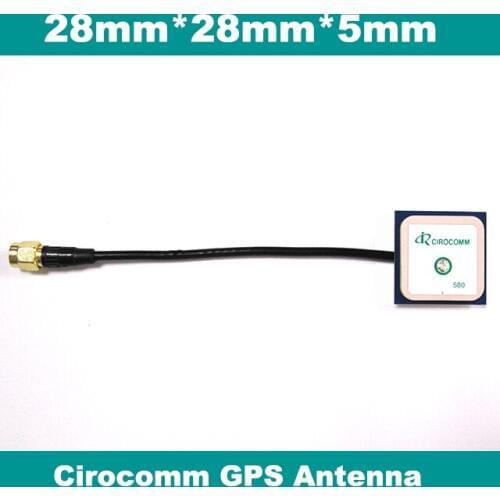 GPS antenna 32dB High Gain Cirocomm internal GPS active patch antenna RG174 cable SMA male connector ,BS-580A