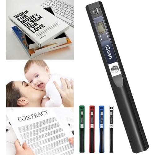 IScan New Creative Portable Document Scanner 900DPI A4 Book Handheld Scanner LCD Display USB2.0 Support JPG PDF Format