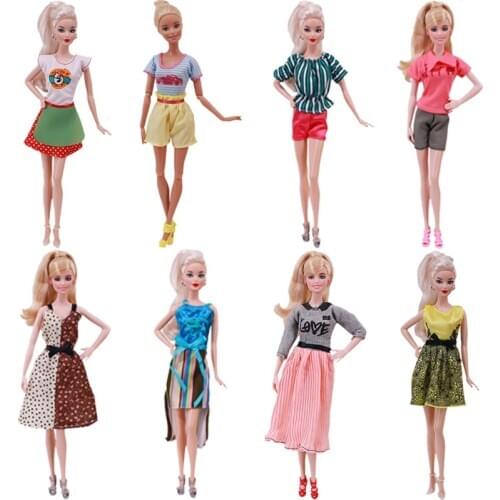 Doll Clothes &Accessories For Barbies Dress & Two-Piece Pants & Accessories For Handbags Casual & Party Wear For Girls Toy Gift