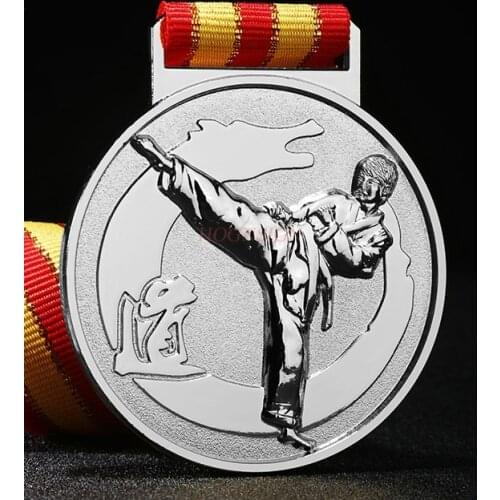 Medal commemorative card Judo Wrestling Martial Arts Competition Metal Medal Commemorative Card 2020
