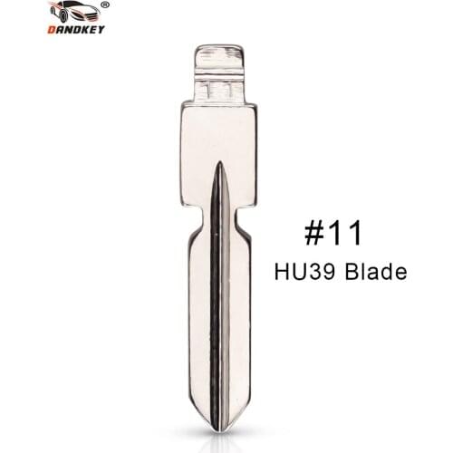 Dandkey 10 pcs/lot Metal Blank Uncut Flip KD Remote Key Blade Type #11 for Benz 126 124 W140 S320 Car Blank Replacement