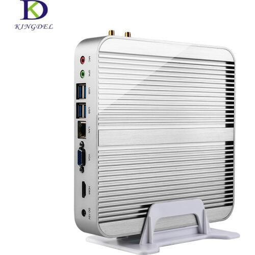 Kingdel Mini PC tiny PC Computer Core i5 6200U i3 6100U i5 4200U i3 5005U CPU HDMI VGA Fanless Desktop Computer Windows10 Nettop