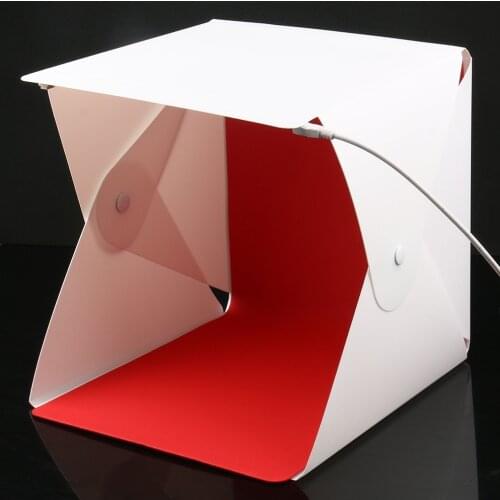 Mini Folding Studio Diffuse Soft Box Lightbox with LED Light Photography Background Photo Studio