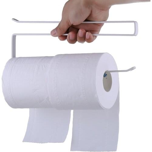 Multifunctional Paper Holder Bathroom Kitchen Free Punch Toilet Roll Paper Holder Hanging Organizer Tissue Shelf Kitchen Storage