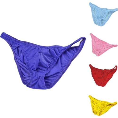 Man Sexy Briefs Fashion Solid Color Breathable Underwear Male Comfortable Lingerie