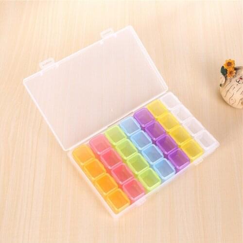 Diamond Painting Tools Set 28 Cells Plastic Storage Box and 40Pcs Inlay Tool Kits for Diamond Painting Embroidery Accessories