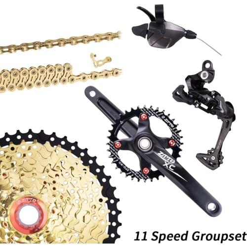 LTWOO MTB 1*11 Speed Shifter Rear Derailleur 11S 46T Black Gold Cassette and Chain Crankset For Mountain Bike 11S Bike Groupset