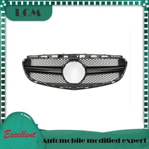 Mesh Front Bumper Racing Grille For Mercedes For Benz E-class W212 E300L E400L E200 E350 2014-2016 Avantgarde with Emblem