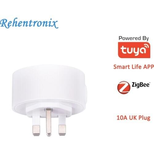 Alexa Support SmartThings Tuya ZigBee Hub 10A UK TUYA Timer Countdown Smart Life APP Remote Control Smart Plug Socket