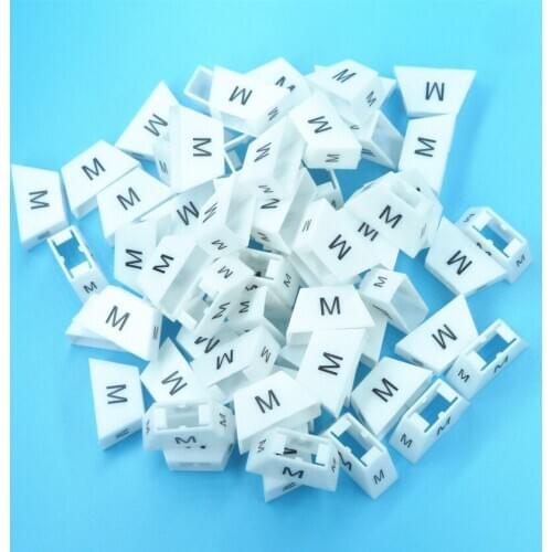 Print S M L XL 2XL 3XL 4XL Plastic Trapezoidal Size Marker For Clothes Hanger