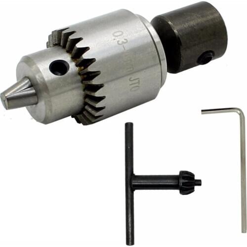 1 Set 0.3-4mm New Electric Drill Chuck Jt0 Taper Mounted With 5mm Motor Shaft
