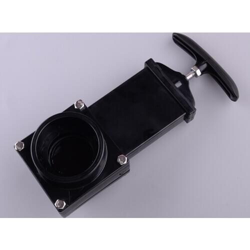 1pc Black 50MM Sewer Water Tank Dump Drain Standard Waste Valve Fit For Most Standard RV And Campervan