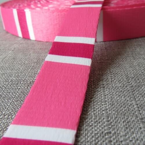 1 Yards Cute Pink Width 25mm Printed Webbing Bag Straps Tape Dog Pet Collar Leash Harness Decoration Belt Garment DIY Accessory