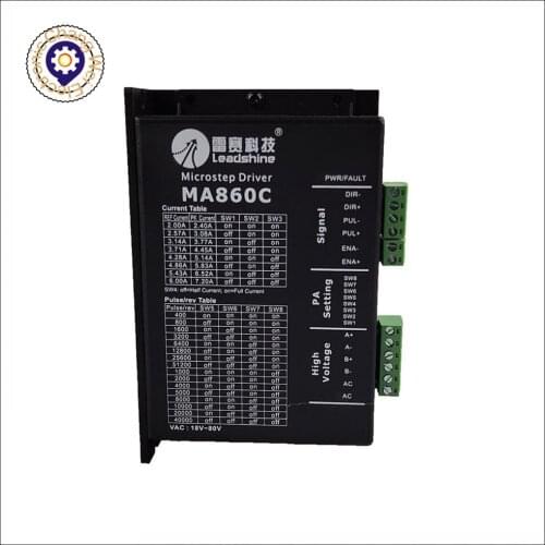 Leadshine Resay 2-phase stepper driver MA860C input 36-80VAC 1.8-7.2A control NEMA34/23 stepper motor
