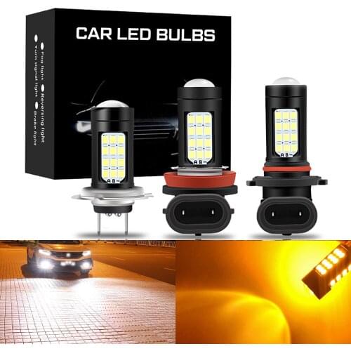 2Pcs H8 H11 Led HB4 9006 HB3 9005 Fog Lights Bulb 2835 42SMD 2000LM 6500K White Car Driving Running Lamp Auto Leds Light 12V 24V