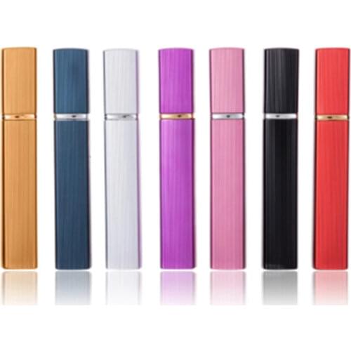 300pcs Metal Case Glass Tank 12ml Perfume Bottle Aluminum Nozzle Spray Refillable Bottle Cosmetic Glass Container