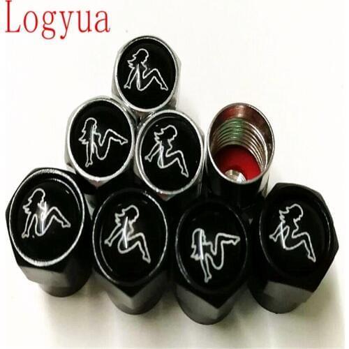 4pcs/lot Car Beauty Logo Tire Valve Cap Truck Motorcycle Bike Wheel Tire Valve Stem Cap For Cars Accessories
