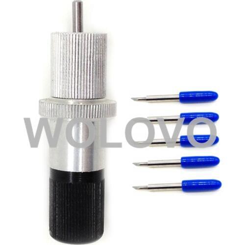 5pcs 60 degree Cutting Plotter Tungsten Blade Carbide for Roland Cutter + ROLAND Blade Cutter holder Housing