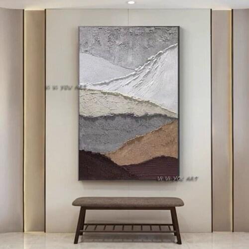 100% Handmade Abstract Oil Painting On Canvas Contemporary Colorful Style Minimalist Modern Wall Art Decorative For Living Room
