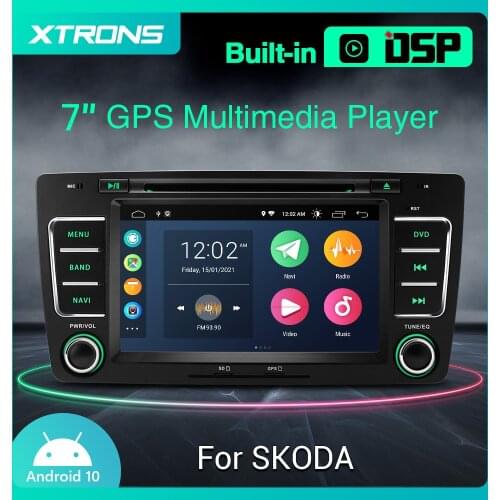 XTRONS 7‘’ Android 10.0 Car DVD Player GPS Navigation For Skoda octavia 2009 2010 2011 2012 2013 Yeti 2008 - 2014 DSP CarPlay