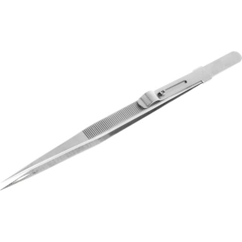 Jewelry Making Tool Tweezers Concave Groove Diamond Stainless Steel Adjustable Craft Tools for Jeweler