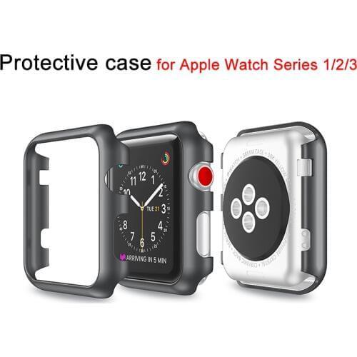 LAOKE PC Frame Watch Case for Apple Watch Band 42mm 38mm Protective Case Cover Shell for iWatch Series 3 2 1