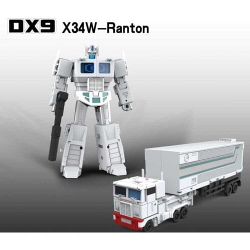 Deformation DX9 X34W Ranton Commander-level limited to the sky white OP column with car model toy
