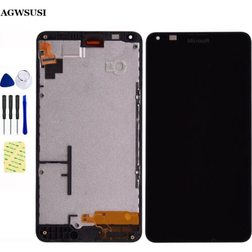 For Nokia Microsoft Lumia 640 N640 Touch Screen Digitizer Sensor Glass + LCD Display Panel Module Monitor Assembly With Frame
