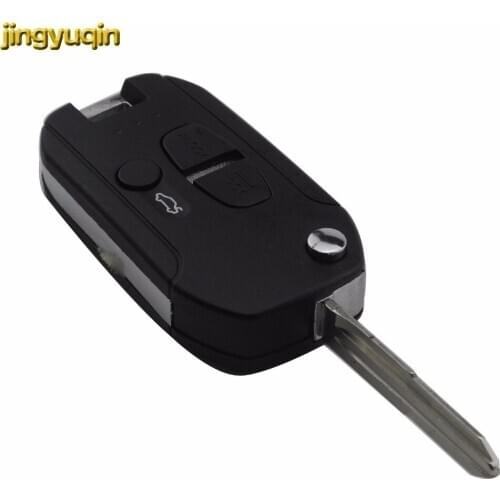 Jingyuqin 3 Button Remote Car Key Case For Mitsubishi Lancer CJ Remote Key Shell Cover Housing (Left Groove Blade) Car-Styling