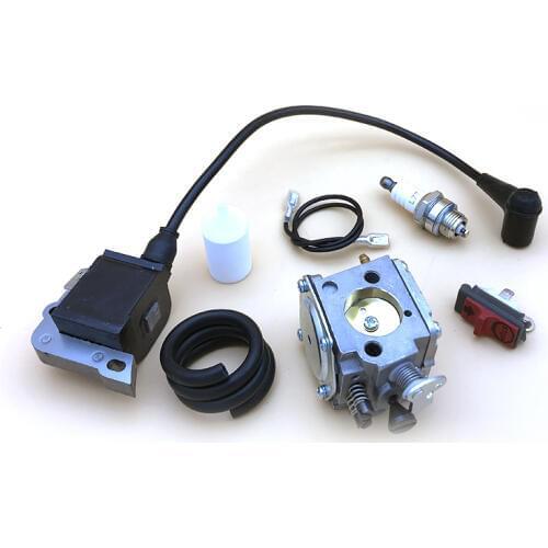 Carburetor Ignition Coil Fuel Filter Line Kit For Husqvarna 268 272 272XP 61 266 Chainsaw #5032803-16 / 5039014-01 Spark Plug