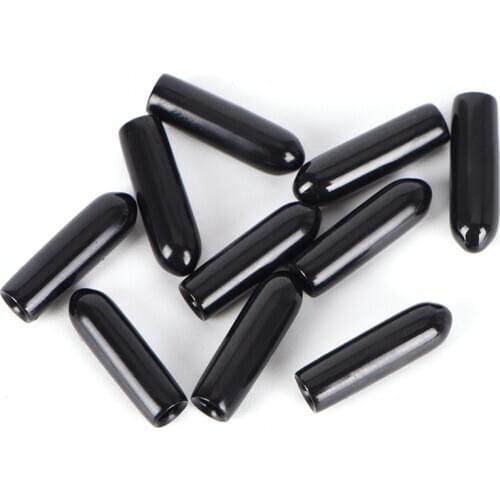 10PCS Rubber End Caps For 4 Lines Quad Stunt Kite Fixed Parts 3/4/5/6/7/8MM Black Tool Accessories