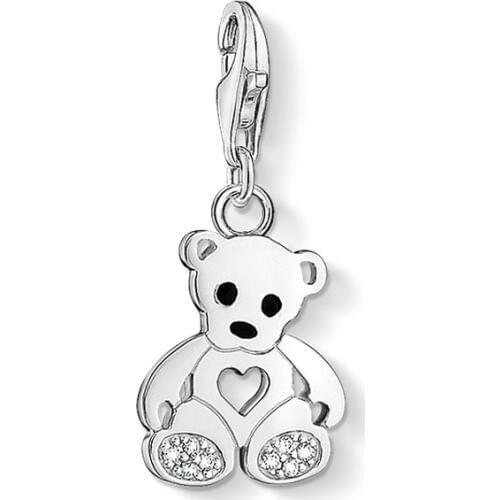 Little Cute Teddy Bear Charms for Jewelry Making Silver DIY Fashion Jewelry Accessories Bracelet Necklace Women Men Handmade