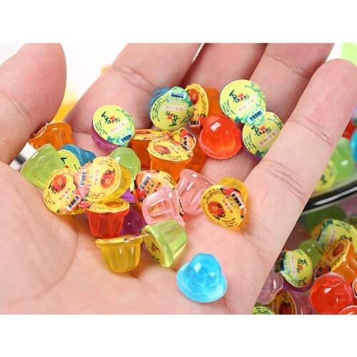 12pcs Dollhouse Miniature Simulation Mini Colorful Jelly Snack Food Pretend Play Barbies Bjd Doll House Furniture Accessories