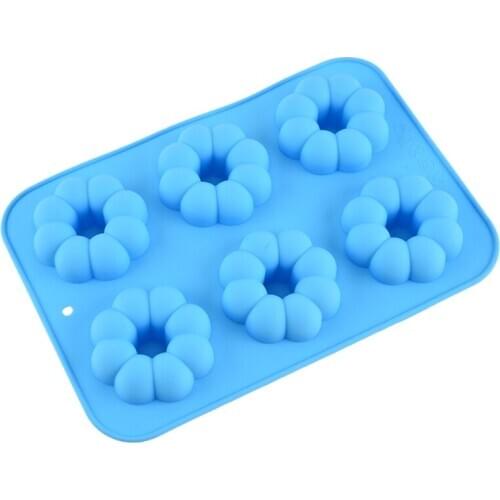 6-Hole Reusable Cake Maker Cookie Tray, Suitable for Kitchen, Dishwasher, Oven, Microwave Oven, Non Stick Full Size Safe