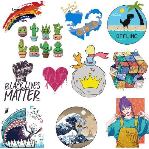 Little Prince Animal Pattern Patch Iron On Transfers For Clothing Diy Kids Plants Patches For Clothes Clothing Print Washable