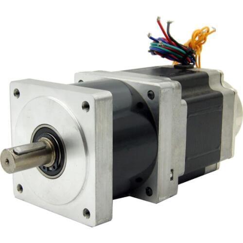 NEMA34 stepper motor 4.5Nm(643oz-in) with brake and Planetary gearbox 4:1/5:1/10:1/16:1/20:1/25:1/40:1/50:1/100:1 reducer ratio